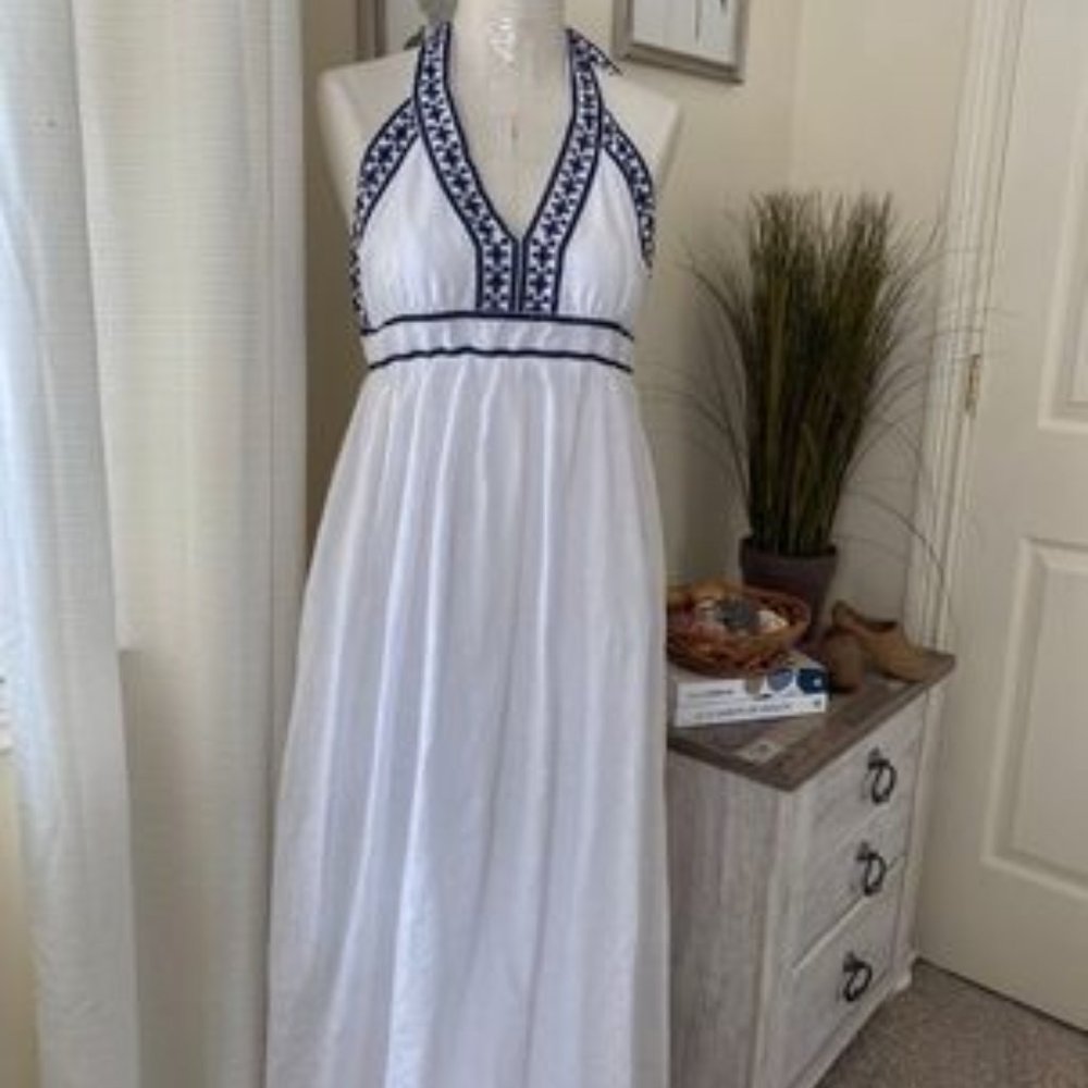 J. CREW - White Halter Neck Dress